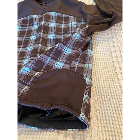 Marino Bay Jacket Sz XL Natural Zip Up Women’s Collared Brown Plaid Turquoise - Picture 8 of 12